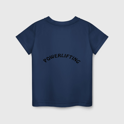 Детская футболка хлопок Powerlifting 3, цвет темно-синий - фото 2