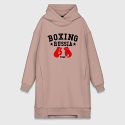 Платье-худи хлопок Boxing Russia time