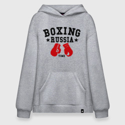 Boxing Russia time – Худи SuperOversize из хлопка с принтом купить со скидкой в -19%