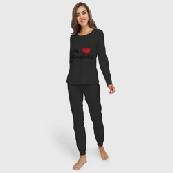 Женская пижама с лонгсливом хлопок Я люблю Серёжу - фото 2