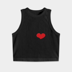 Женская укороченная майка-топ хлопок Я люблю Серёжу