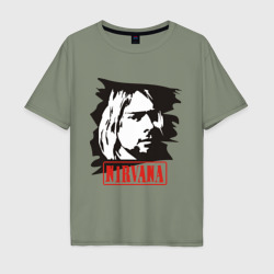 Мужская футболка хлопок Oversize Nirvana Курт Кобейн