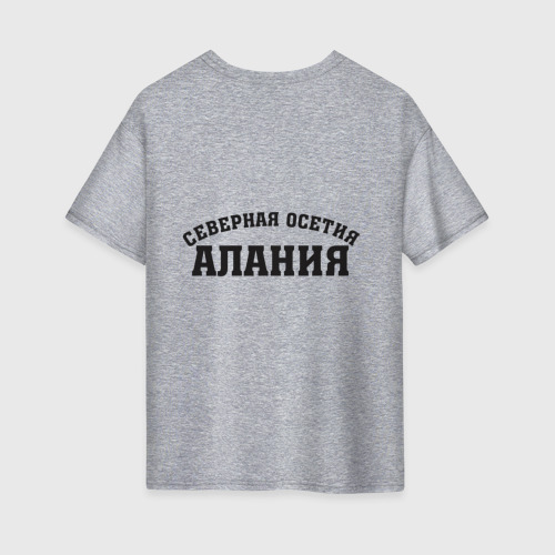 Женская футболка хлопок Oversize Северная Осетия Алания, цвет меланж - фото 2