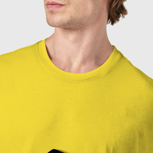 Мужская футболка хлопок Магистр черной и белой бухгалтерии, цвет желтый - фото 6