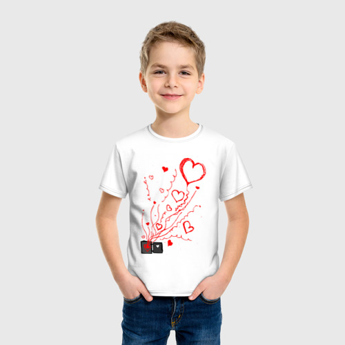 Детская футболка хлопок Любовь - как ветер..., цвет белый - фото 3