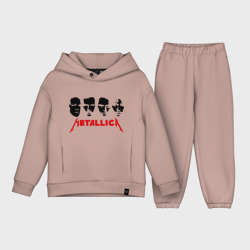 Детский костюм хлопок Oversize Metallica Лица