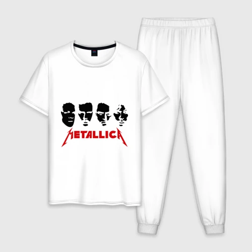 Мужская пижама хлопок Metallica Лица