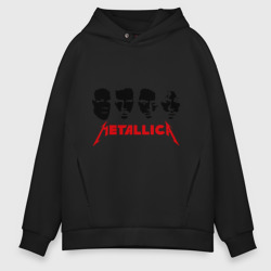 Мужское худи Oversize хлопок Metallica Лица