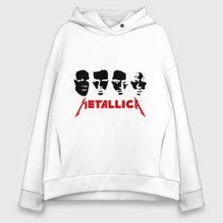 Женское худи Oversize хлопок Metallica Лица