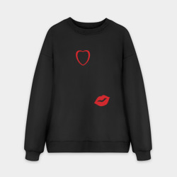Мужской свитшот oversize без начеса хлопок Секс не предлагать, люблю Дашу