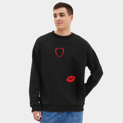 Мужской свитшот oversize без начеса хлопок Секс не предлагать, люблю Дашу - фото 2