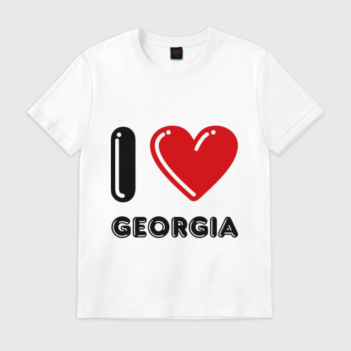 Мужская футболка хлопок I love Georgia Фото 01 Мужская футболка хлопок I love Georgia Фото 01