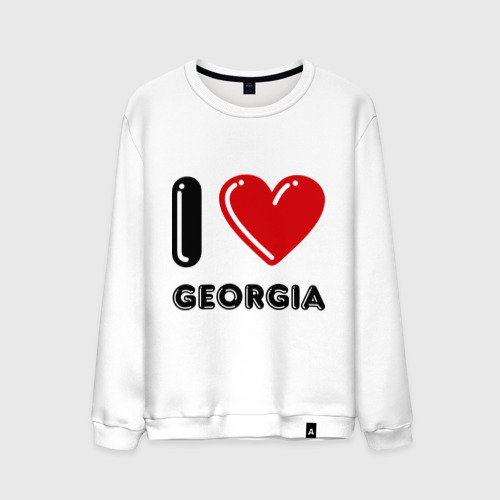 Мужской свитшот хлопок I love Georgia