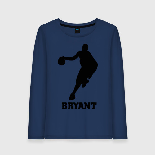 Женский лонгслив хлопок Basketball Star - Kobe Bryant, цвет темно-синий