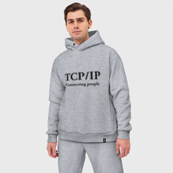 Мужской костюм oversize хлопок TCP/IP Connecting people - фото 2