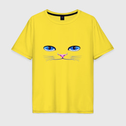 Мужская футболка хлопок Oversize Кошачьи глаза