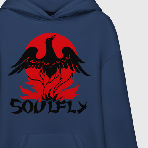 Худи SuperOversize хлопок Soulfly 1, цвет темно-синий - фото 3