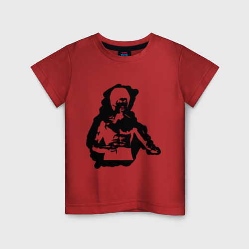 Детская футболка хлопок Брюс Ли (2), цвет красный