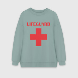 Женский свитшот oversize без начеса хлопок Спасатель