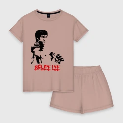 Женская пижама с шортиками хлопок Брюс ли 5