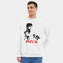 Мужской свитшот oversize без начеса хлопок Брюс ли 5 - фото 2