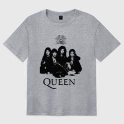 Женская футболка хлопок Oversize Queen All