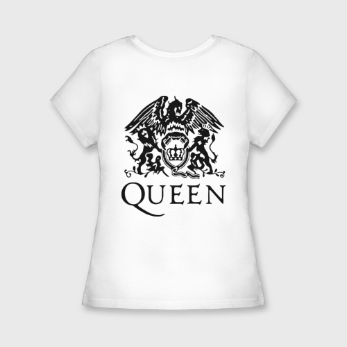 Женская футболка хлопок Slim Queen All, цвет белый - фото 2