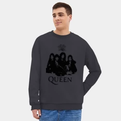 Мужской свитшот oversize без начеса хлопок Queen All - фото 2