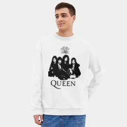 Мужской свитшот oversize без начеса хлопок Queen All - фото 2