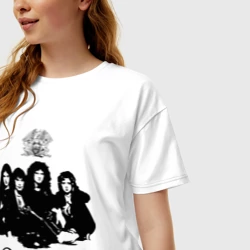 Женская футболка хлопок Oversize Queen All - фото 2