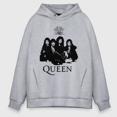 Мужское худи Oversize хлопок Queen All, цвет меланж