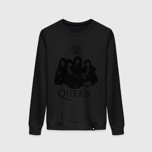 Женский свитшот хлопок Queen All, цвет черный