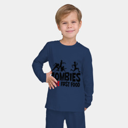 Детская пижама с лонгсливом хлопок Zombies hate fast food - фото 2
