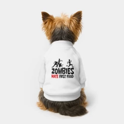 Свитшот для собак хлопок Zombies hate fast food - фото 2