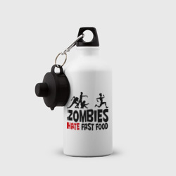 Бутылка спортивная Zombies hate fast food - фото 2