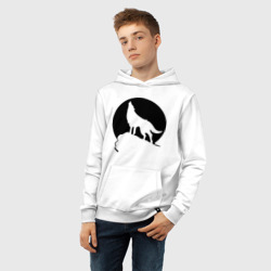 Детская толстовка хлопок Волк на фоне Луны - фото 2