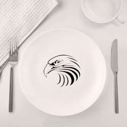 Набор: тарелка + кружка Орел голова перья - фото 2