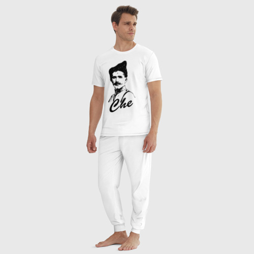 Мужская пижама хлопок Че паев, цвет белый - фото 5