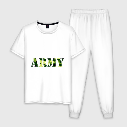 Мужская пижама хлопок Army, цвет белый