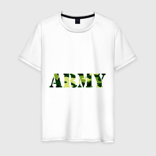 Мужская футболка хлопок Army, цвет белый
