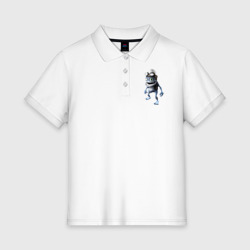 Женское поло хлопок Crazy frog
