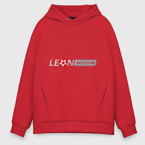 Мужское худи Oversize хлопок Leon, цвет красный