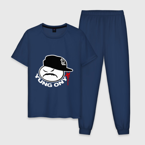 Мужская пижама хлопок Yung Onix, цвет темно-синий