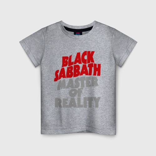 Детская футболка хлопок Black Sabbath. Master of reality, цвет меланж