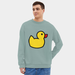 Мужской свитшот oversize без начеса хлопок Утка - фото 2