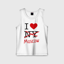 Детская майка хлопок I love Moscow 2