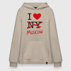 Худи SuperOversize хлопок I love Moscow 2