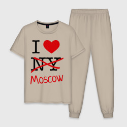 Мужская пижама хлопок I love Moscow 2