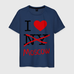 Мужская футболка хлопок I love Moscow 2