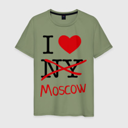 Мужская футболка хлопок I love Moscow 2